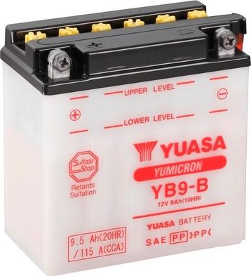 Yuasa YB9-B - Стартерная аккумуляторная батарея, АКБ xparts.lv