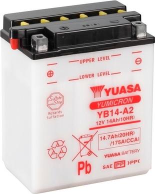 Yuasa YB14-A2 - Стартерная аккумуляторная батарея, АКБ xparts.lv