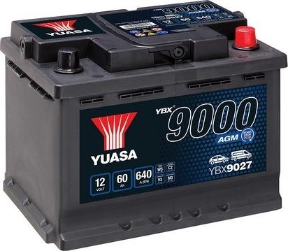 Yuasa YBX9027 - Стартерная аккумуляторная батарея, АКБ xparts.lv