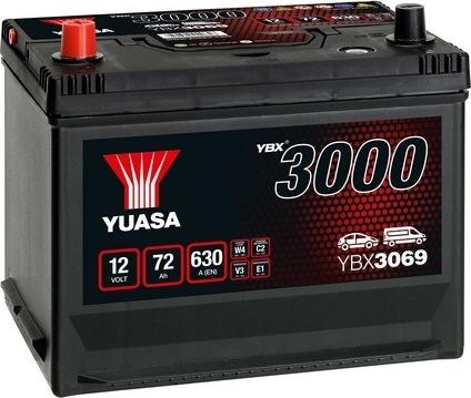 Yuasa YBX3069 - Стартерная аккумуляторная батарея, АКБ xparts.lv