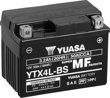 Yuasa YTX4L-BS - Стартерная аккумуляторная батарея, АКБ xparts.lv