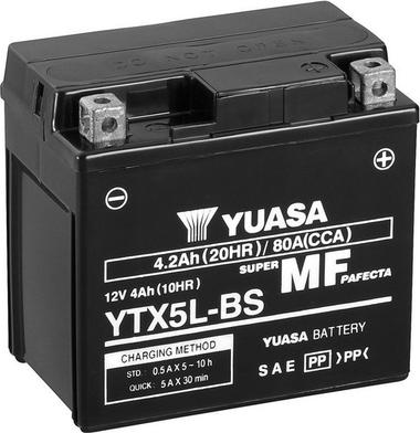 Yuasa YTX5L-BS - Стартерная аккумуляторная батарея, АКБ xparts.lv