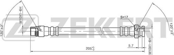 Zekkert BS-9021 - Bremžu šļūtene xparts.lv