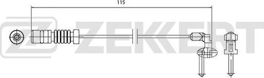 Zekkert BS-8027 - Įspėjimo kontaktas, stabdžių trinkelių susidėvėjimas xparts.lv