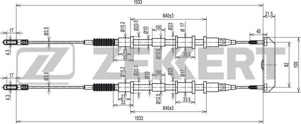 Zekkert BZ-1310 - Trose, Stāvbremžu sistēma xparts.lv