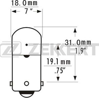 Zekkert LP-1034 - Bulb, licence plate light xparts.lv