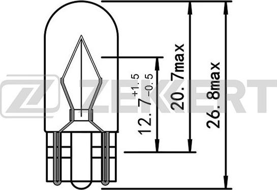 Zekkert LP-1143 - Лампа накаливания, фонарь указателя поворота xparts.lv