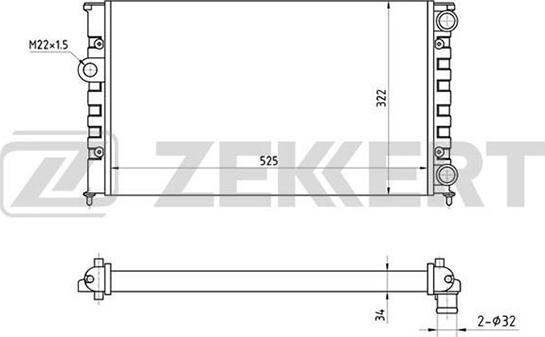 Zekkert MK-1037 - Radiators, Motora dzesēšanas sistēma xparts.lv
