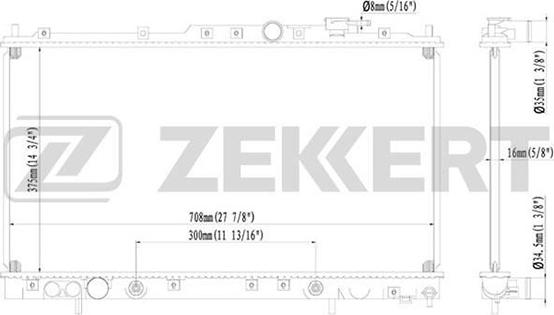Zekkert MK-1211 - Radiator, engine cooling xparts.lv