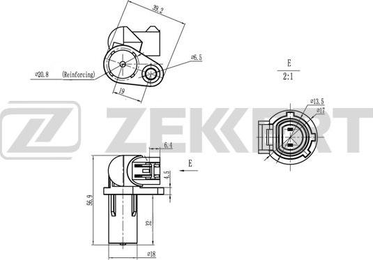 Zekkert SE-4074 - Датчик импульсов, коленвал xparts.lv