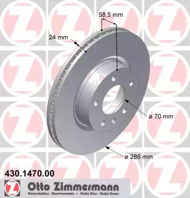 Zimmermann 430.1470.00 - Bremžu diski xparts.lv