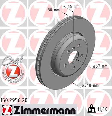 Zimmermann 150.2956.20 - Brake Disc xparts.lv