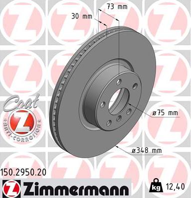 Zimmermann 150.2950.20 - Brake Disc xparts.lv