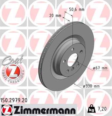 Zimmermann 150.2979.20 - Brake Disc xparts.lv