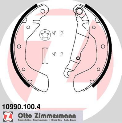 Zimmermann 10990.100.4 - Stabdžių trinkelių komplektas xparts.lv