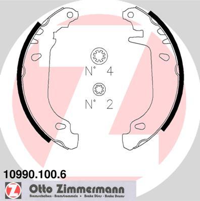 Zimmermann 10990.100.6 - Комплект тормозных колодок, барабанные xparts.lv