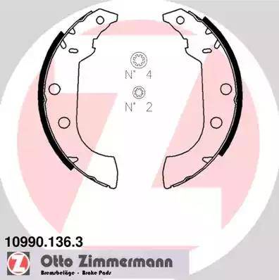 Zimmermann 10990.136.3 - Bremžu loku komplekts xparts.lv