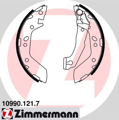 Zimmermann 10990.121.7 - Комплект тормозных колодок, барабанные xparts.lv