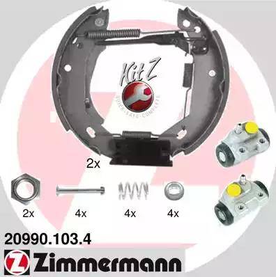 Zimmermann 20990.103.4 - Bremžu loku komplekts xparts.lv