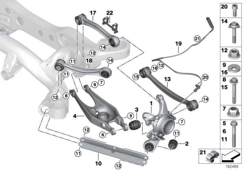 BMW 33 32 2 283 545 - Rear axle support/wheel suspension: 1  pcs. xparts.lv