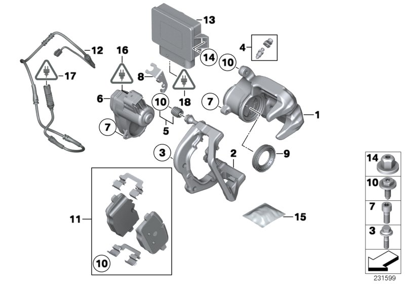 BMW 34436887358 - Rear-wheel brake - emf control unit: 1  pcs. xparts.lv