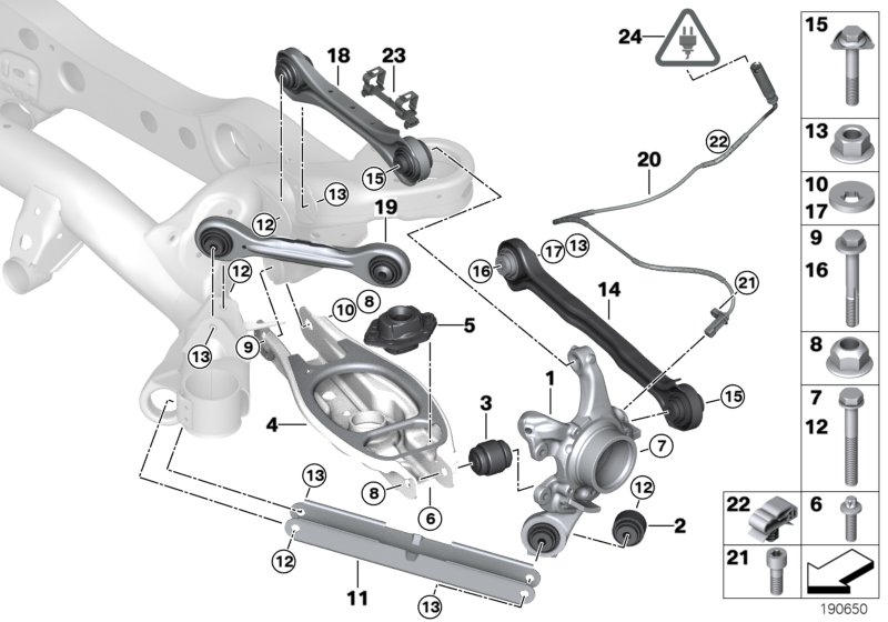 BMW 33326783667 - Rear axle support/wheel suspension: 1  pcs. xparts.lv