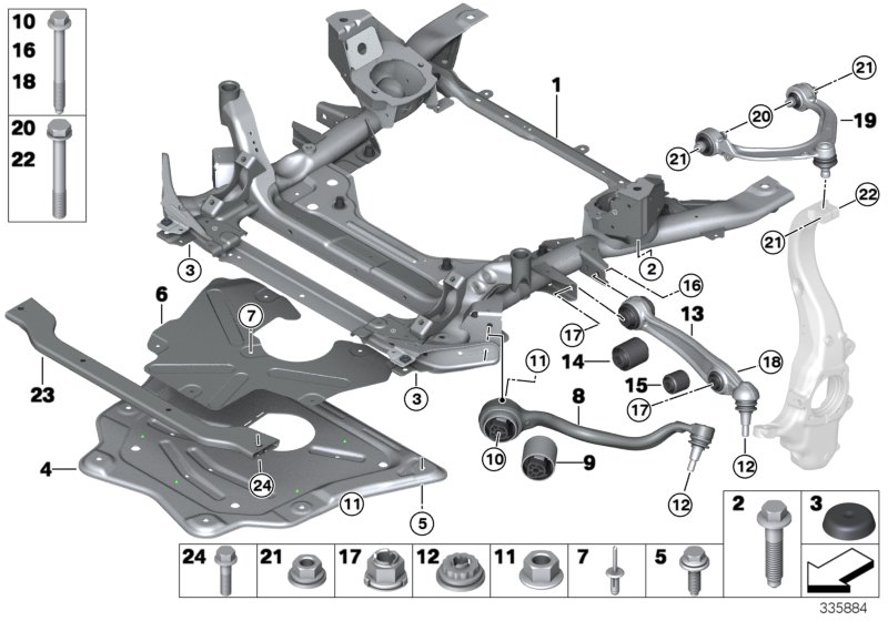 BMW 31126790973 - Frnt axle support,wishbone/tension strut: 1  pcs. xparts.lv