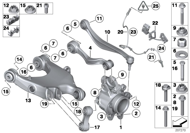 BMW 33326788398 - Rear axle support/wheel suspension: 2  pcs. xparts.lv