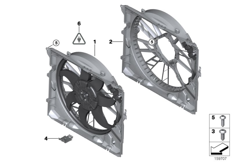 BMW 17427533276 - Fan housing, mounting parts: 1  pcs. xparts.lv