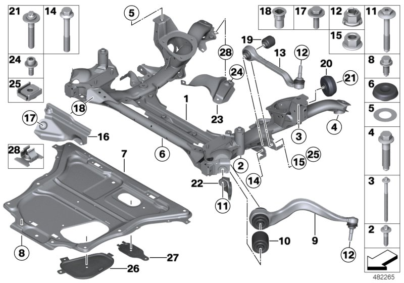 BMW 31106793893 - Frnt axle support,wishbone/tension strut: 2  pcs. xparts.lv
