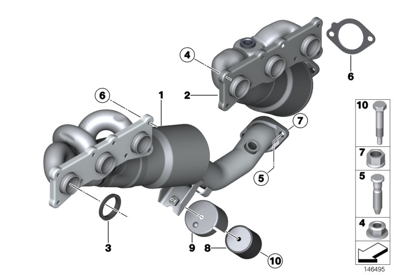 BMW 18407545309 - Exhaust manifold with catalyst: 1  pcs. xparts.lv