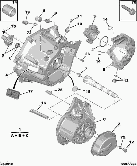 Opel 2105 35 - Engine clutch housing manual gearbox: 01 pcs. xparts.lv