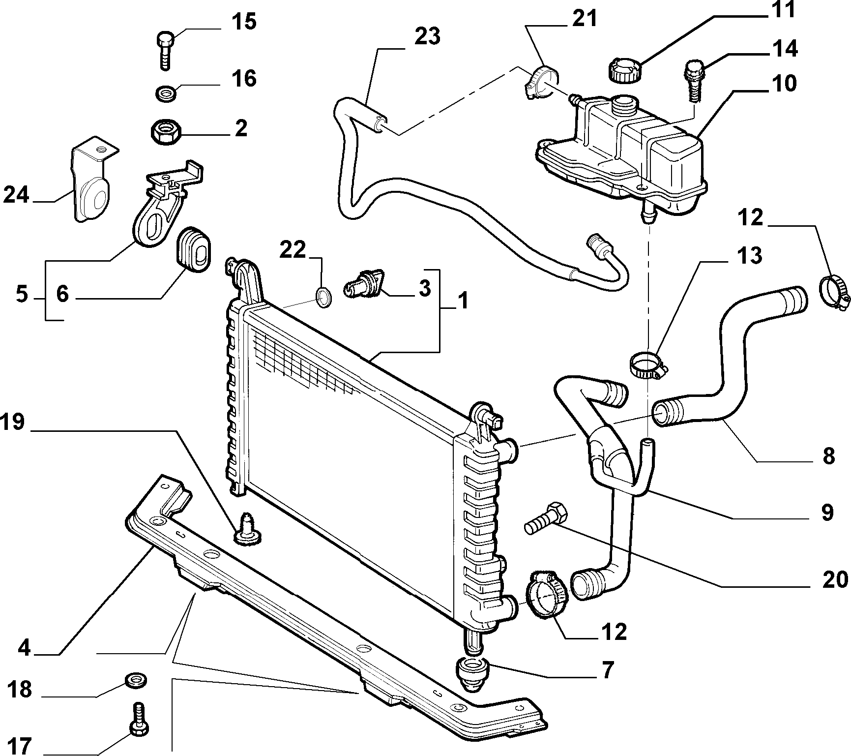 FIAT 46819261 - Radiators, Motora dzesēšanas sistēma xparts.lv