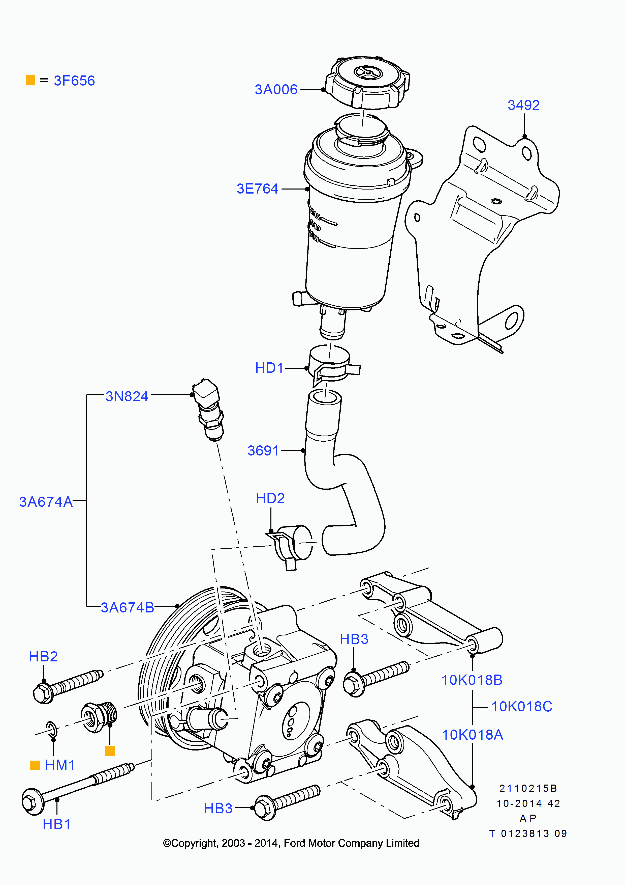 FORD 1076647 - Eļļas spiediena devējs, Stūres meh. ar hidropastiprinātāju xparts.lv