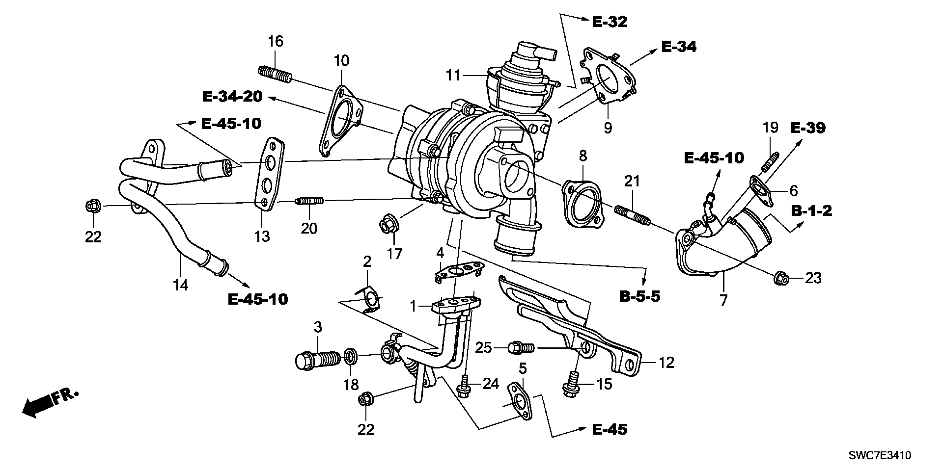 Honda 19524RFWG01 - Blīve, Kompresors xparts.lv