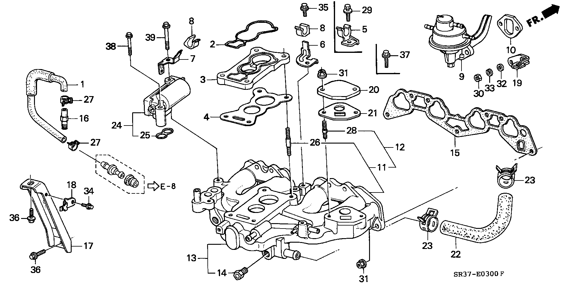 Honda 18711-PM1-J00 - Intake manifold (carburetor): 001 pcs. xparts.lv
