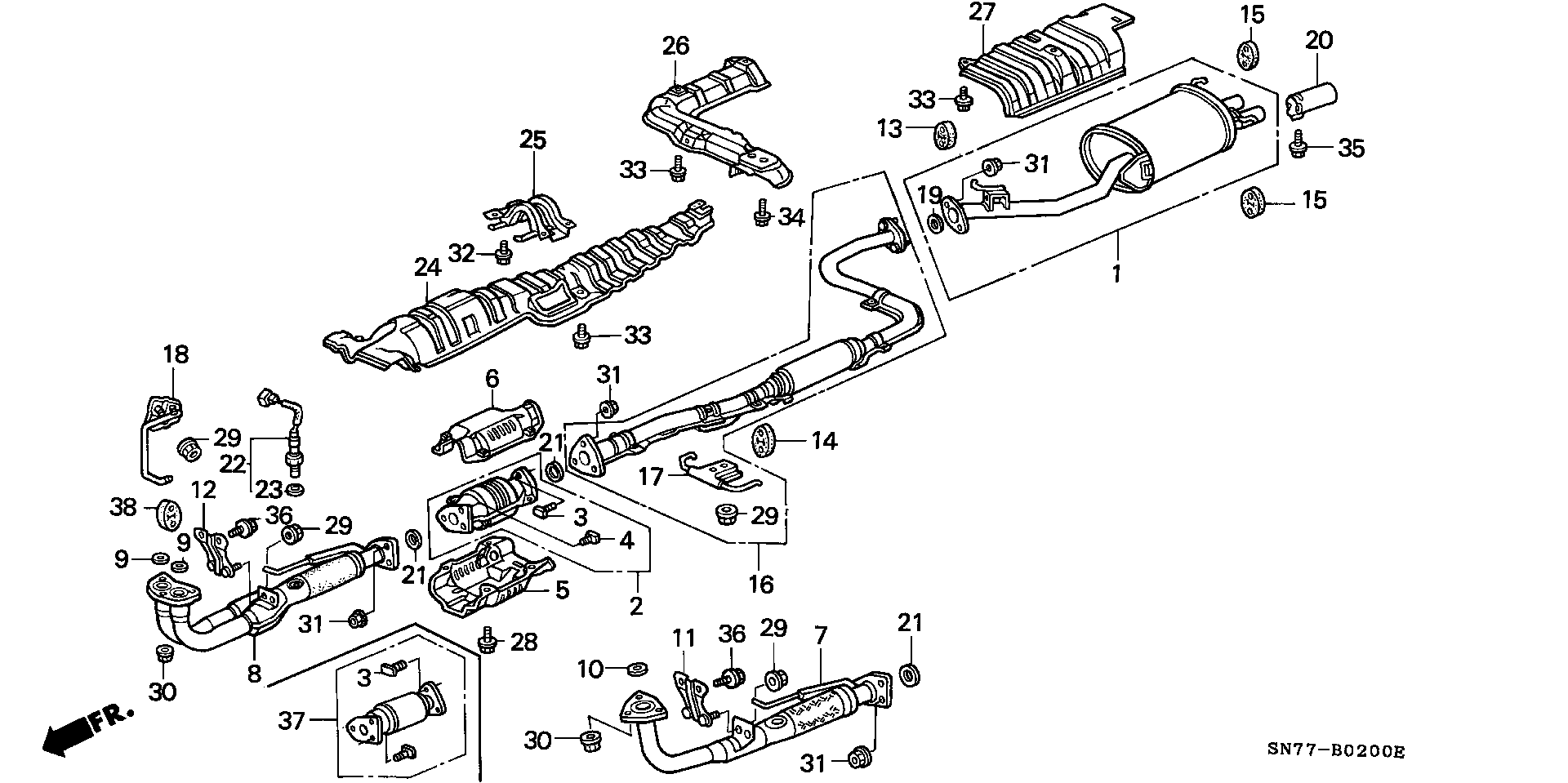 Honda 18310692013 - Система выпуска ОГ xparts.lv