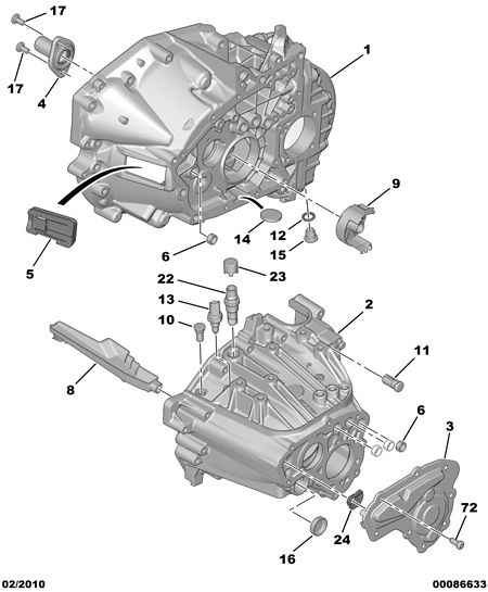 PEUGEOT (DF-PSA) 2105 50 - Engine clutch housing manual gearbox: 01 pcs. xparts.lv