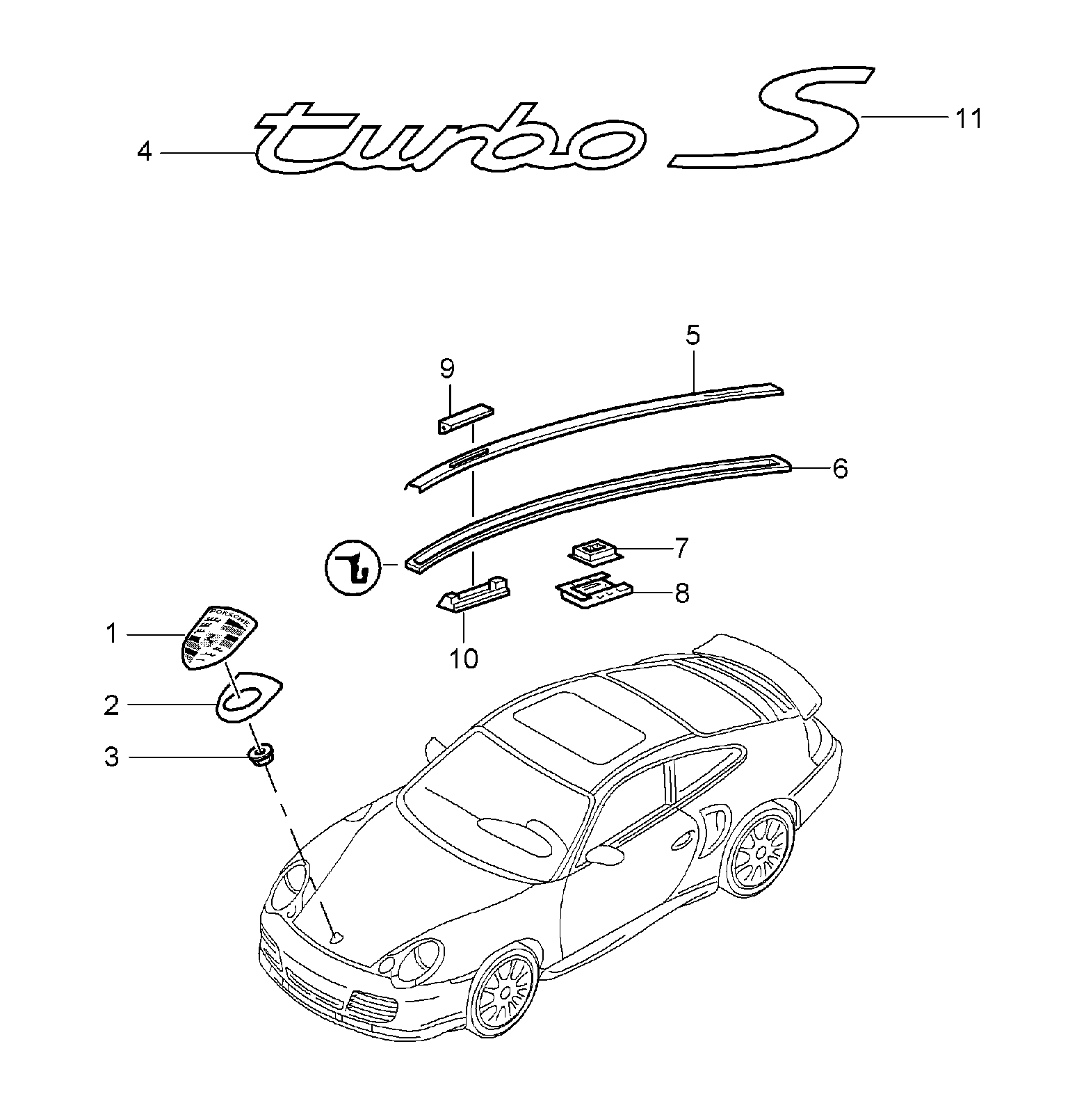 Porsche 90155921520 - Эмблема радиатора xparts.lv