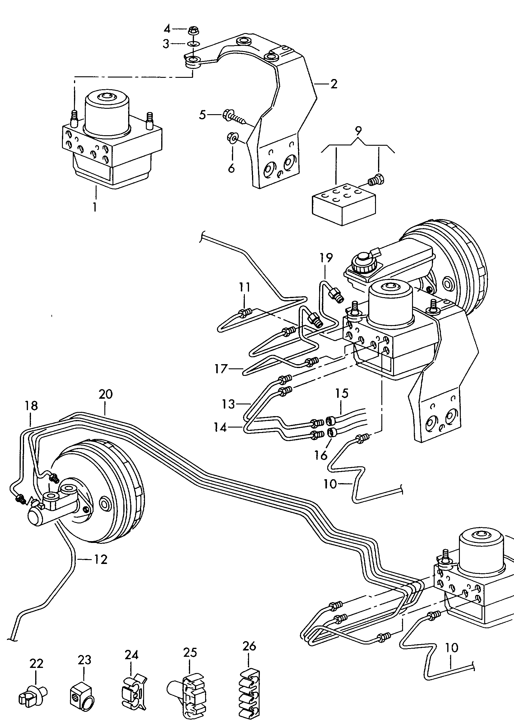 VAG 281611767 - Kronšteins, Bremžu sistēmas cauruļvads xparts.lv