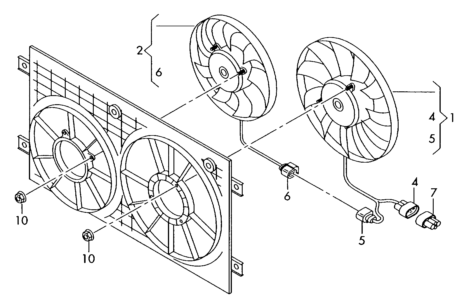 Skoda 1K0959455ET - Elektromotors, Dzes. sist. radiatora ventilators xparts.lv